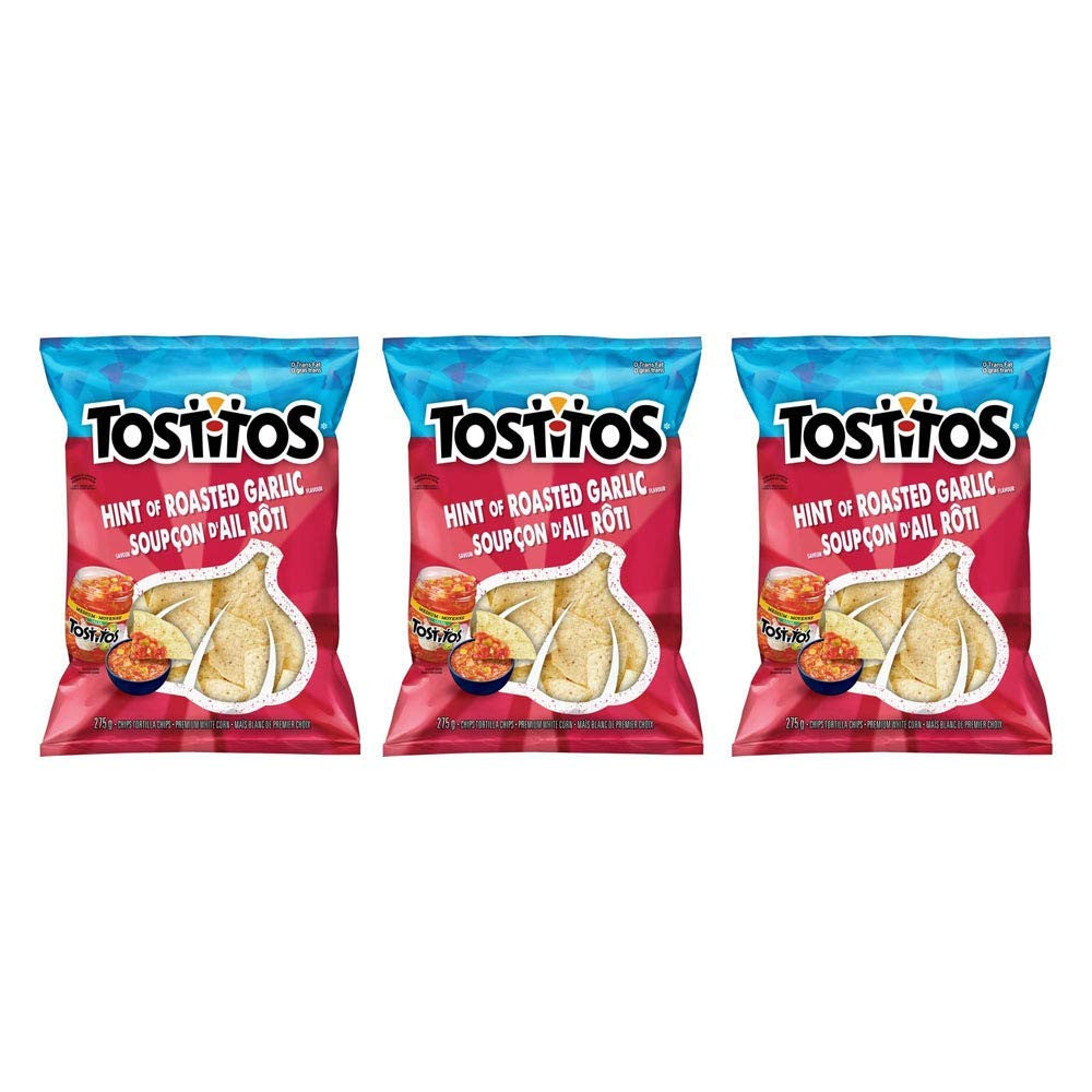 Tostitos Hint of Roasted Garlic Tortilla Chips 275g/9.7oz, 3-Pack {Imported from Canada}