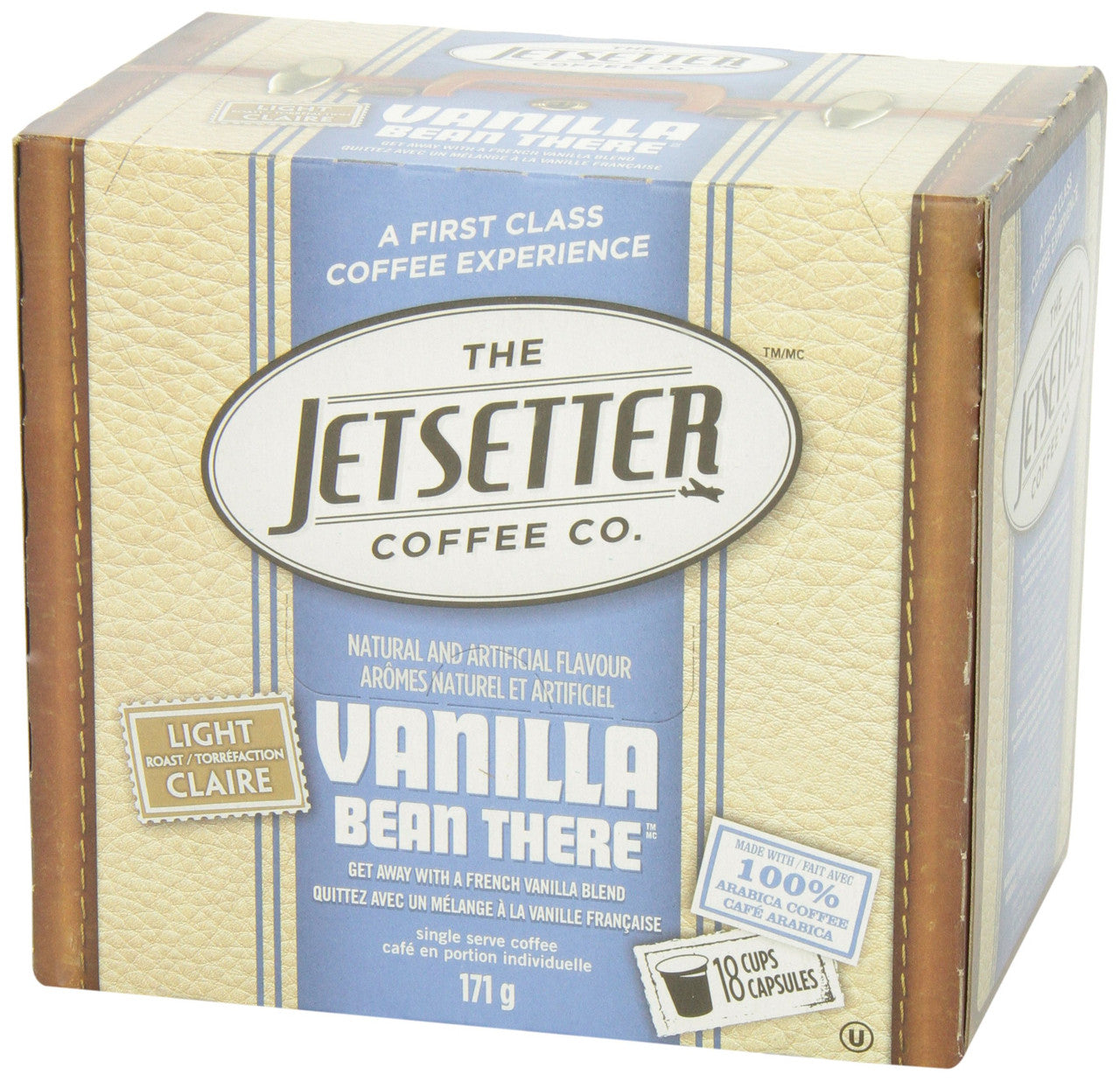 The Jetsetter Coffee Vanilla Bean There, 18pk, 171gm {Imported from Canada}