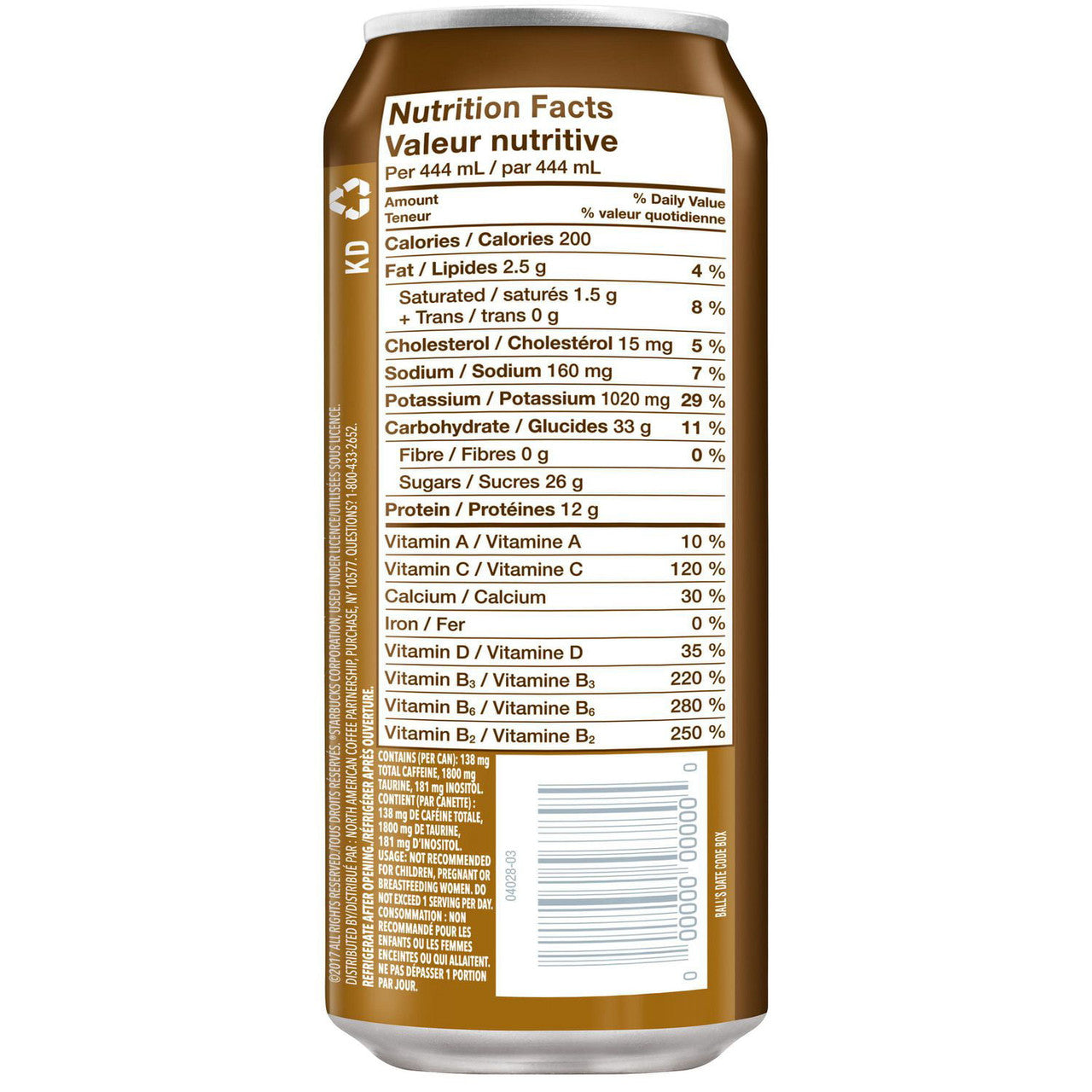 Starbucks Doubleshot Mocha Coffee Drink, 444mL/15.5 fl. oz. Bottle {Imported from Canada}