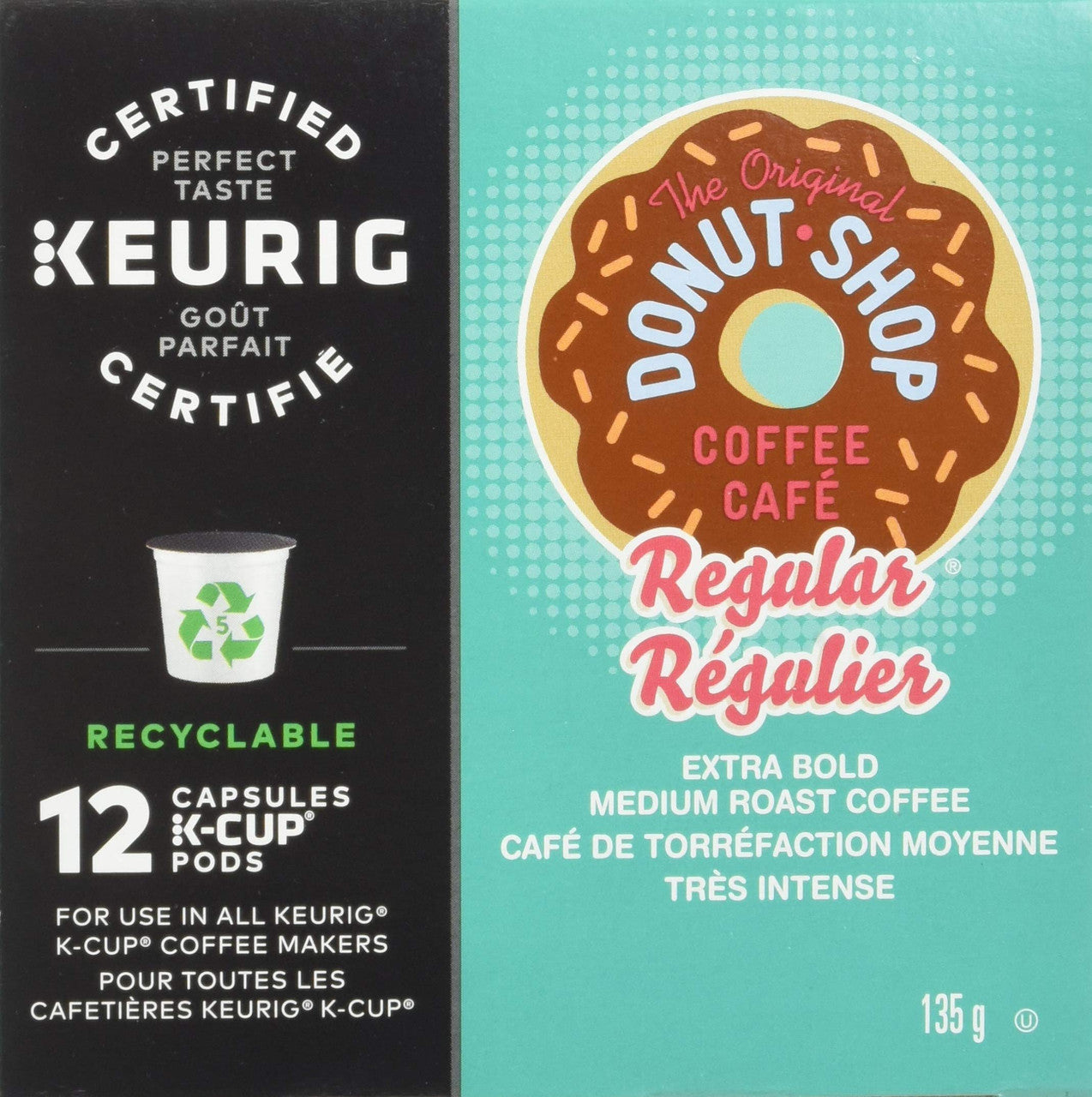 Donut Shop Keurig (12pk) Medium Roast Coffee K-Cup Pods {Imported from Canada}
