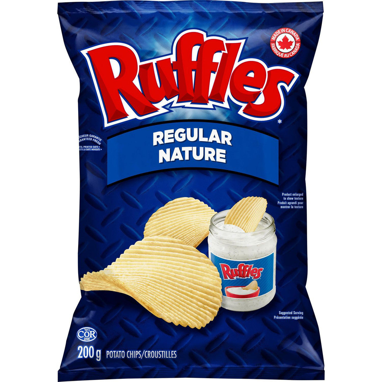 Lay's Ruffles Regular Potato Chips 200g/7.1 oz {Imported from Canada}