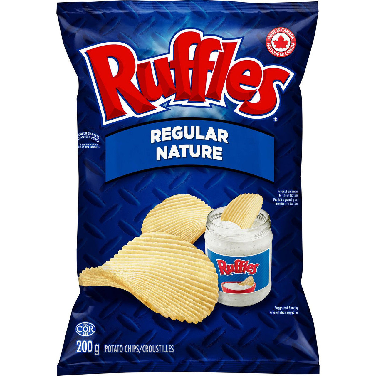 Ruffkles Lay's Ruffles Regular Potato Chips 200g/7.1 oz {Imported from Canada}