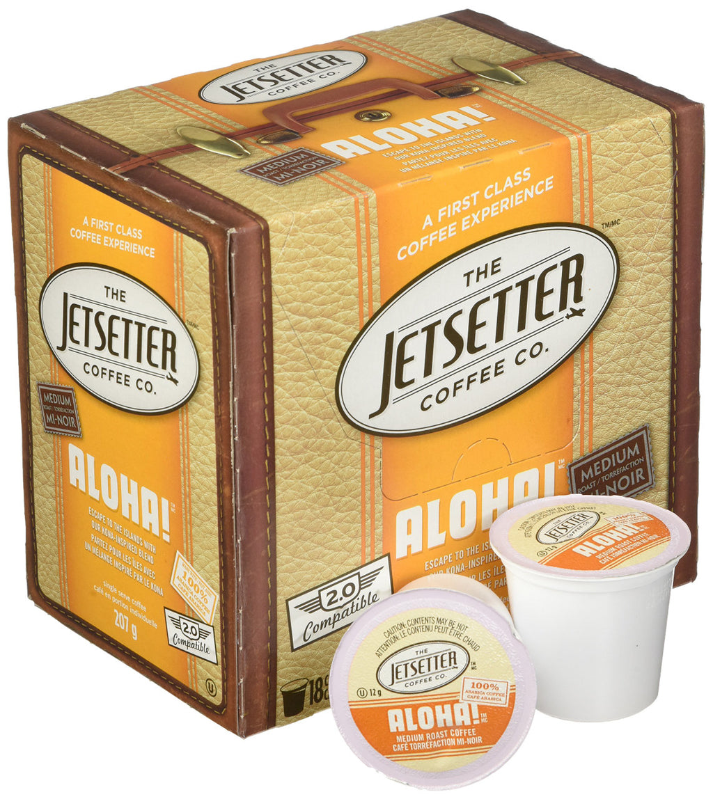 The Jetsetter Coffee Aloha, 18-Count, 207gm {Imported from Canada}