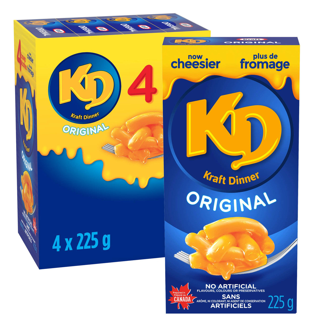 KD Kraft Dinner Original Macaroni and Cheese, 900g/31.74 Ounces {Imported from Canada}