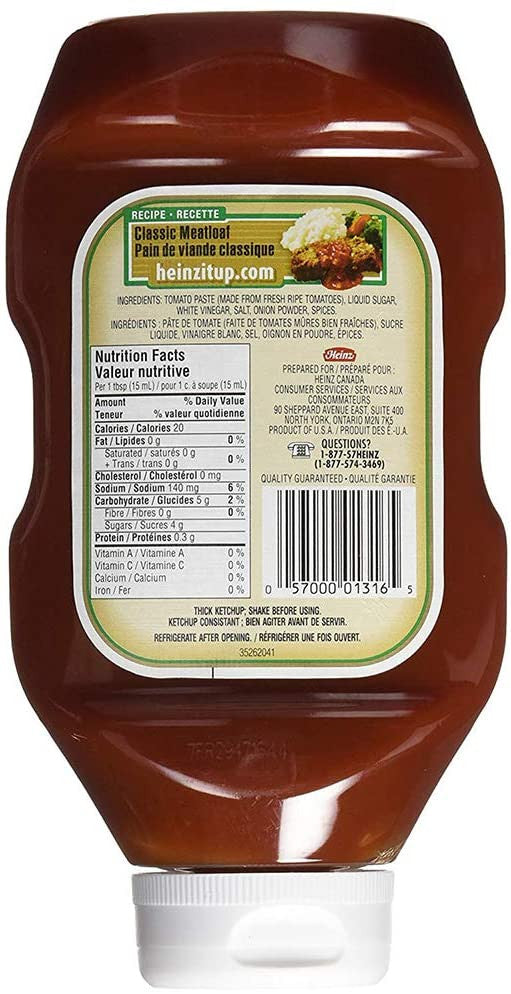 Heinz Tomato Ketchup, 750mL/25.4 fl.oz., Bottles (Pack of 3), {Imported from Canada}