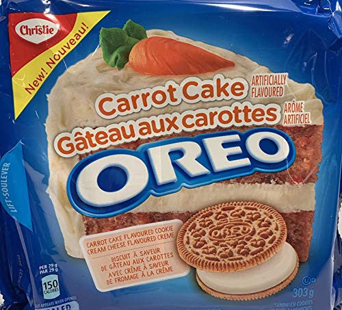 Oreo Cookie Sampler - Pack of 4 - 303g/10.7 oz.,Carrot Cake, Original, Golden Oreo & Birthday Cake