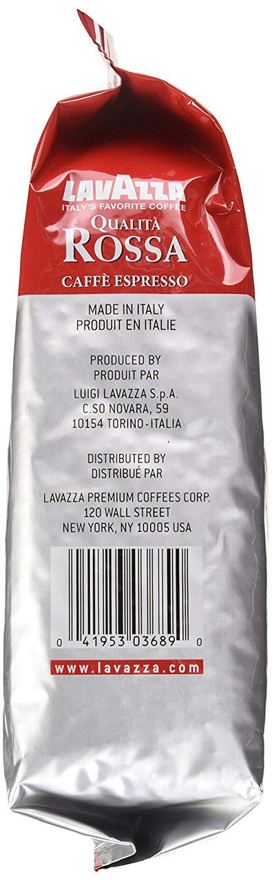 Lavazza Qualita Rossa, Italian Coffee Beans Expresso, 1kg/2.2lbs., {Imported from Canada}