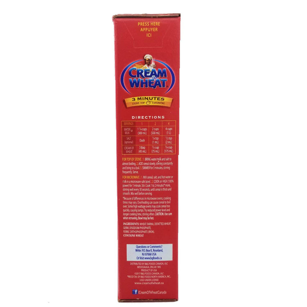 Cream of Wheat Original Flavour Hot Cereal, 800g/1.8 lbs, Pack of 2, {Imported from Canada}