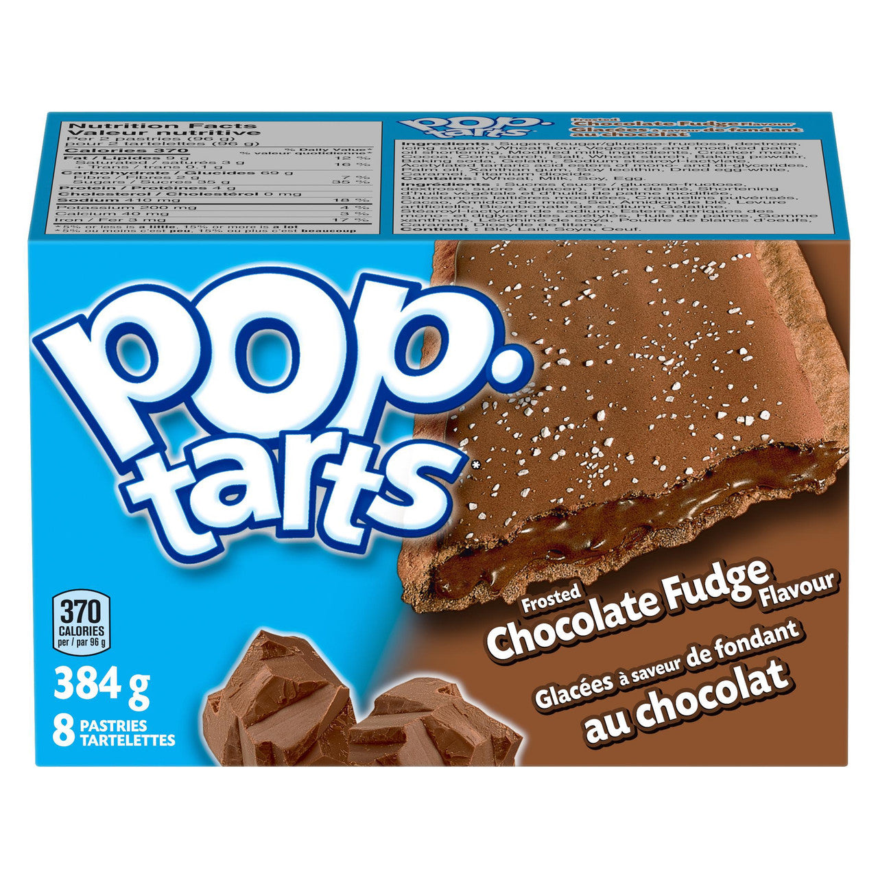 Kellogg's Pop Tarts Toaster Pastries, Frosted Chocolate Fudge 8 Pastries 400g/14.11oz (Imported from Canada)
