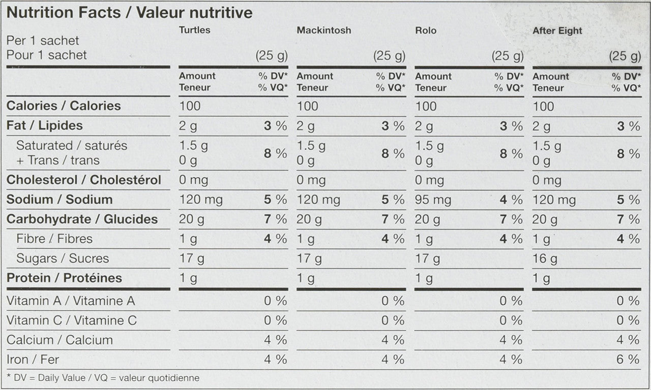 Nestle Carnation Hot Chocolate Variety Pack, Rolo, Mackintosh Toffee, After Eight, Turtles, 40-Count Box, 25g Envelopes