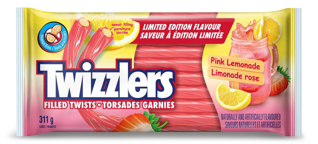 Twizzlers Pink Lemonade Flavored Filled Twists, 311g/11 oz.