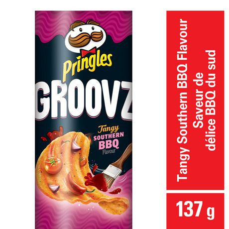 Pringles Groovz Tangy Southern BBQ Chips, 137g/4.8oz (Imported from Canada)