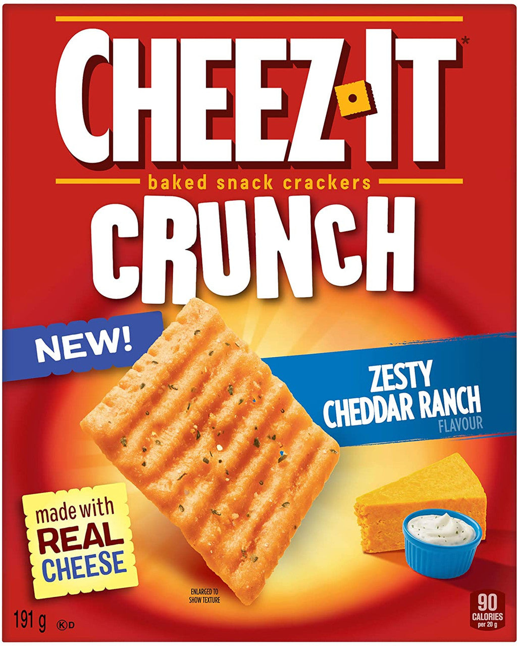 Cheez-It Crunch, Zesty Cheddar Ranch Flavour, Ranch, 191g/6.7 oz. {Imported from Canada}