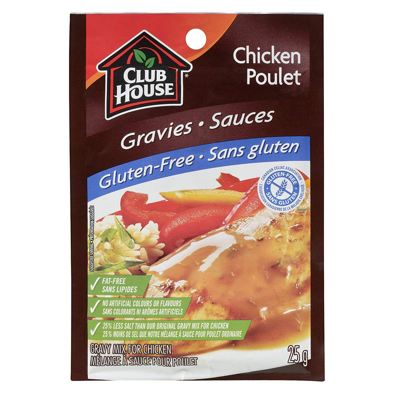 Club House, Gluten-Free Gravy Mix for Chicken, 25g/1oz., {Imported from Canada}