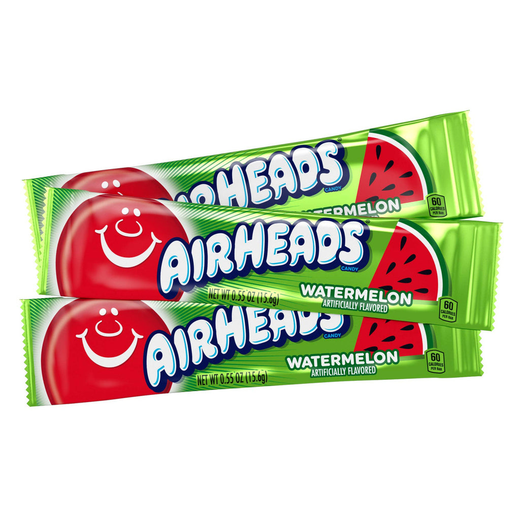 Airheads Candy Individually Wrapped Bars, Watermelon, 0.55 Ounce (Pack of 36)