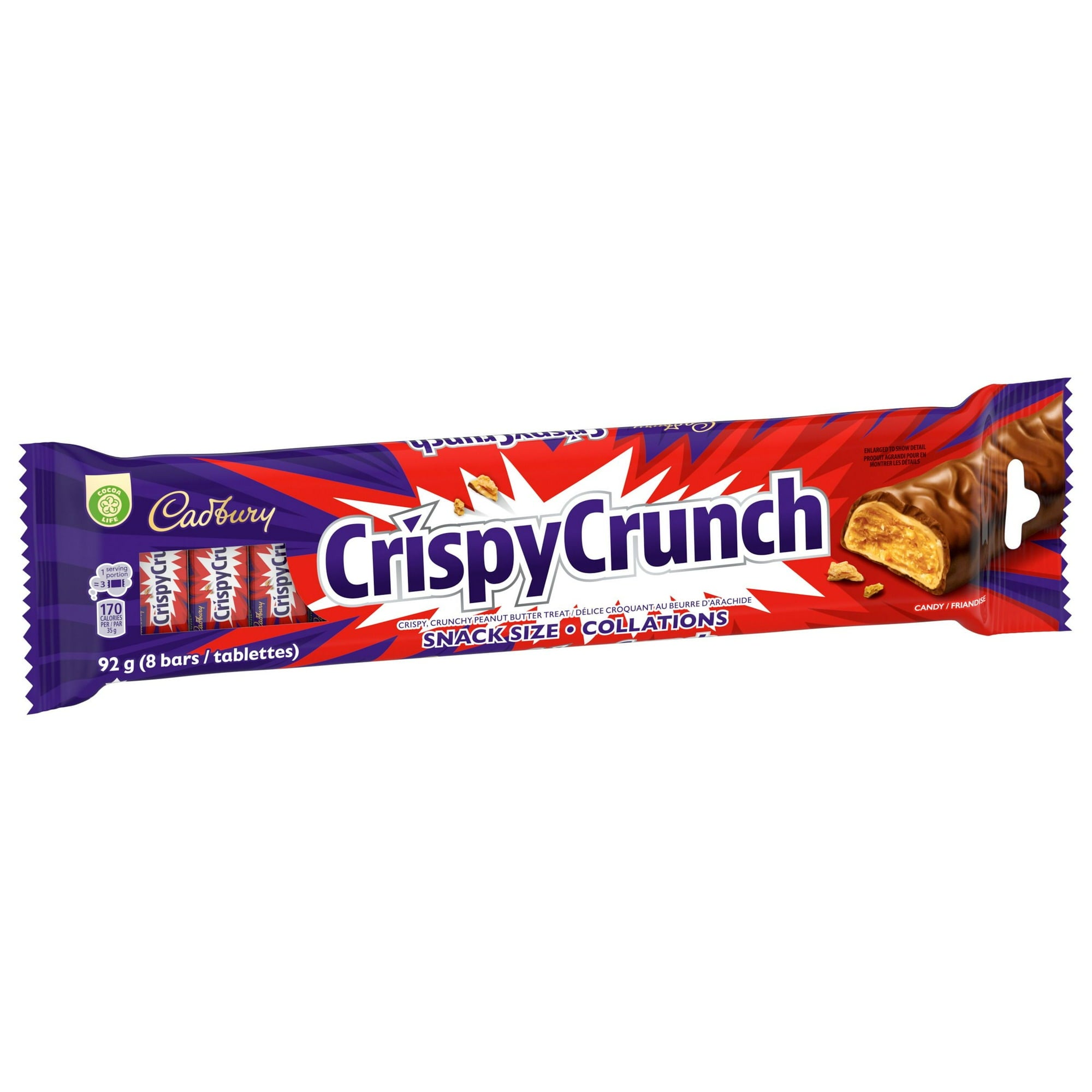 Cadbury Crispy Crunch Snack Size Chocolate Bars (8x12g), 92g/3.2 oz