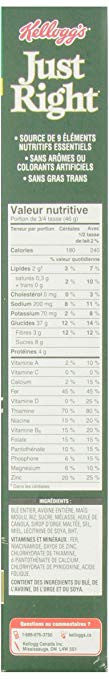 Kellogg's Just Right Cereal 475g/16.8oz, (Imported from Canada)