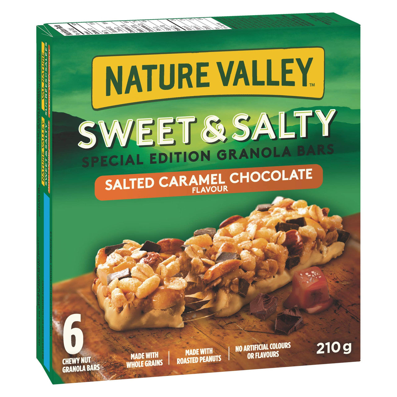 Nature Valley Sweet & Salty Salted Caramel Chocolate Flavoured Granola Bars, Special Edition, 6 Count, 210g/7.4 oz., {Imported from Canada}