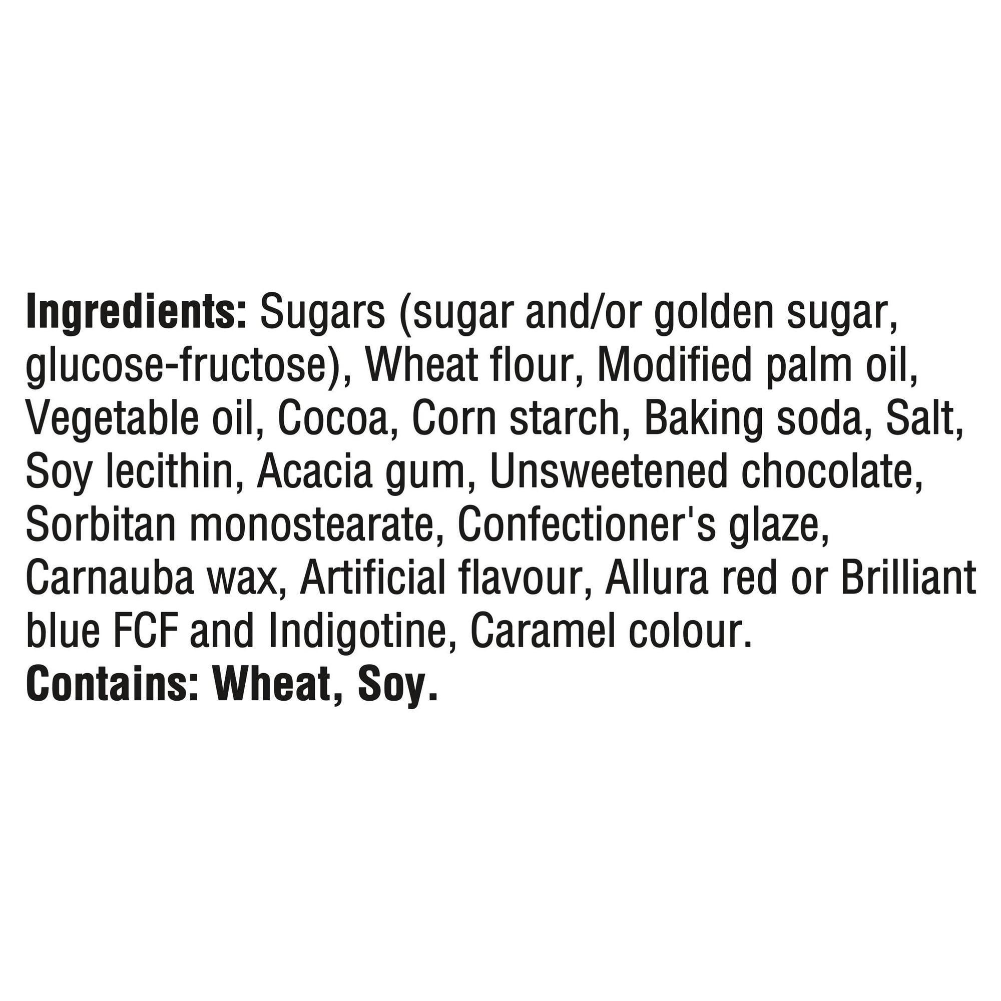 Star Wars Oreos Ingredients Label