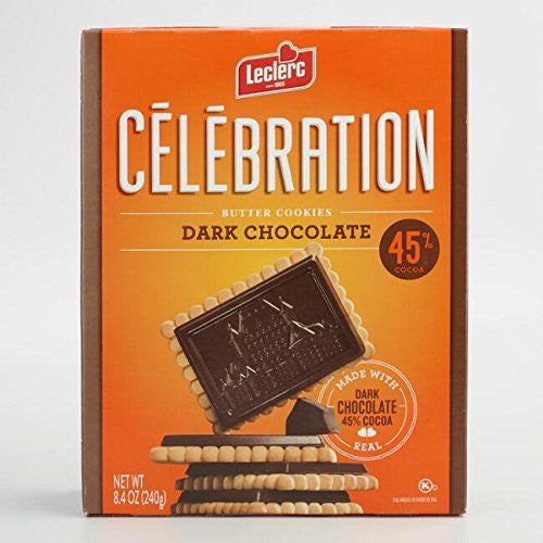 Leclerc Celebration Dark Chocolate Cookies, 240g/8.5 oz., {Imported from Canada}