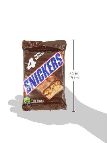 Snickers Chocolate 4 Pack 208g/7.33oz {Imported from Canada}