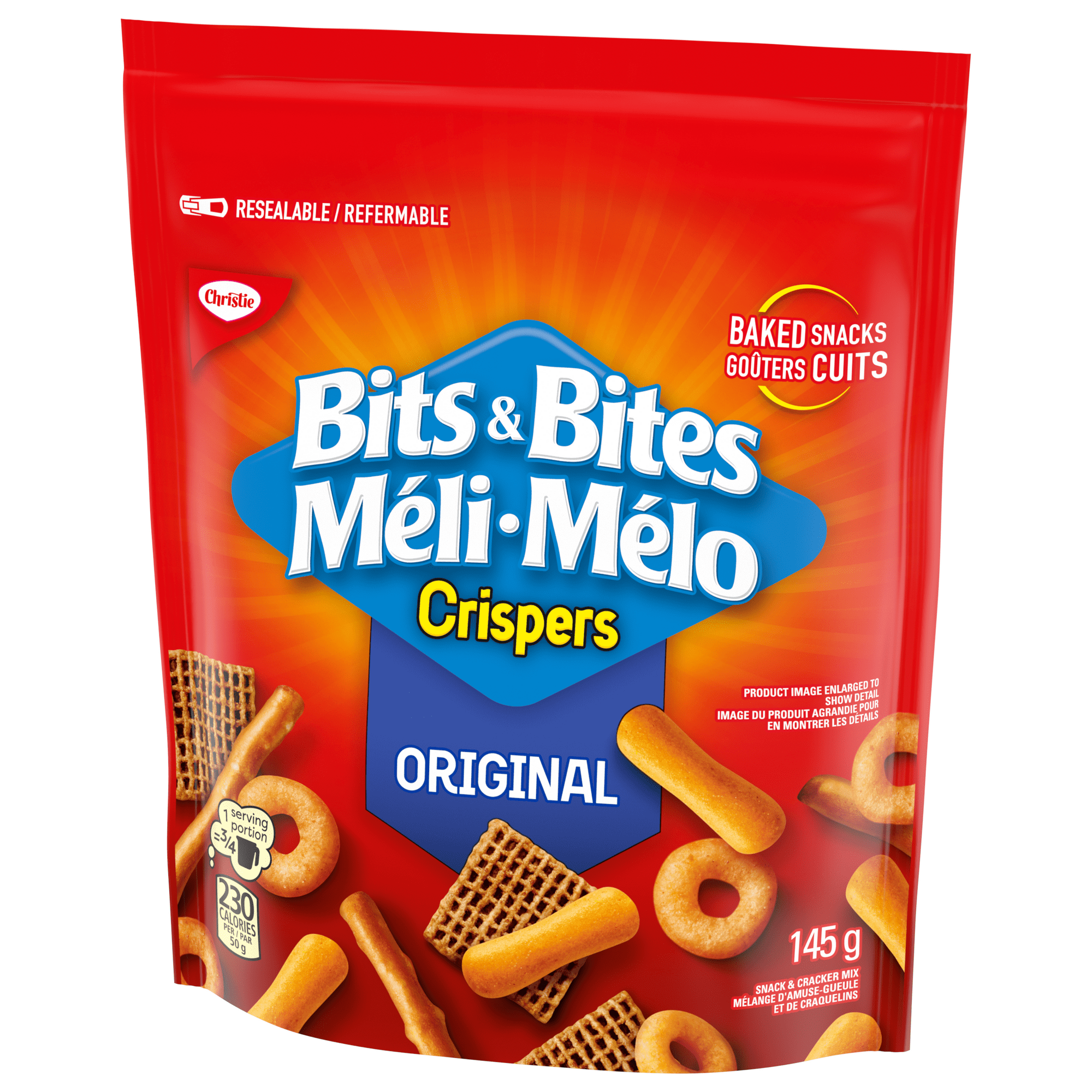Christie Bits & Bites Crispers Original Snack Mix angle