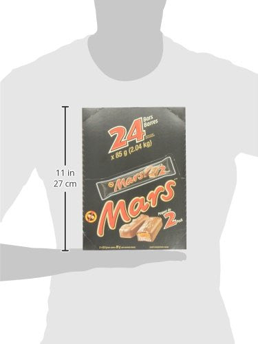 Mars 2-Piece King Size Chocolate Bars, (85g/3 oz.,) 24-Count {Imported from Canada}