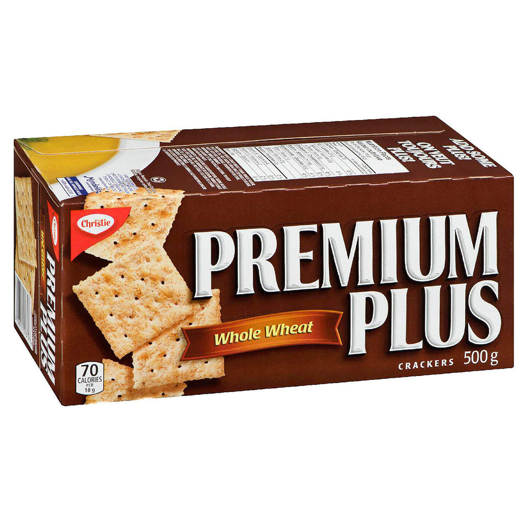 Christie Premium Plus Whole Wheat Crackers 500g/17.6oz (Imported from Canada)