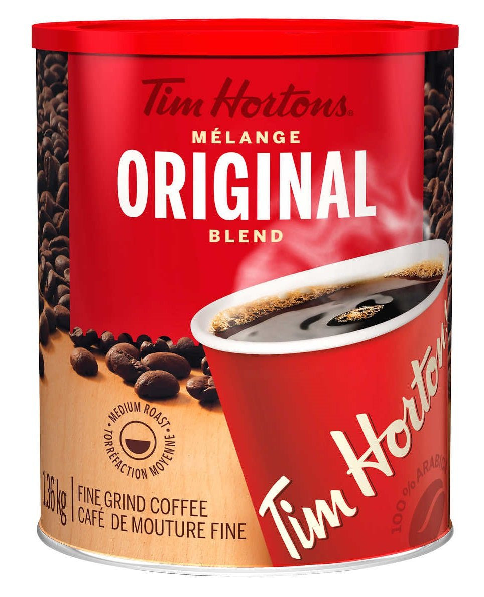 Tim Hortons Coffee, Original Blend,1.36kg/ 48oz., Extra Large Medium R