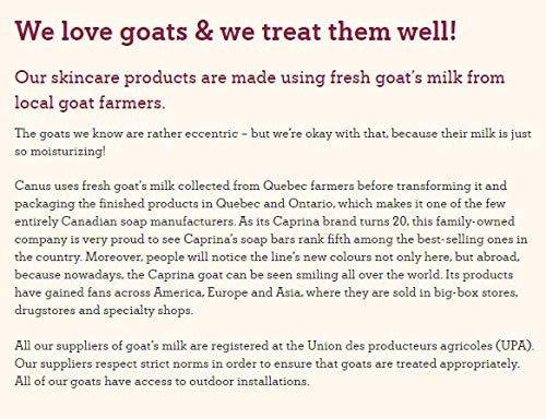 Caprina Canus Original Formula Fresh Goat's Milk Soap, 6 bars 3.2oz each