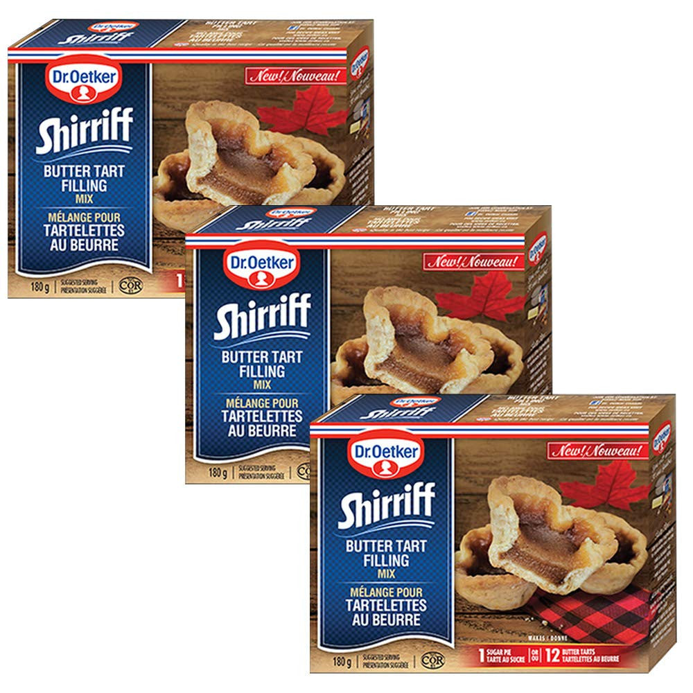 Dr.Oetker Shirriff Butter Tart Filling Mix, 180g/6.3oz, 3-Pack {Imported from Canada}
