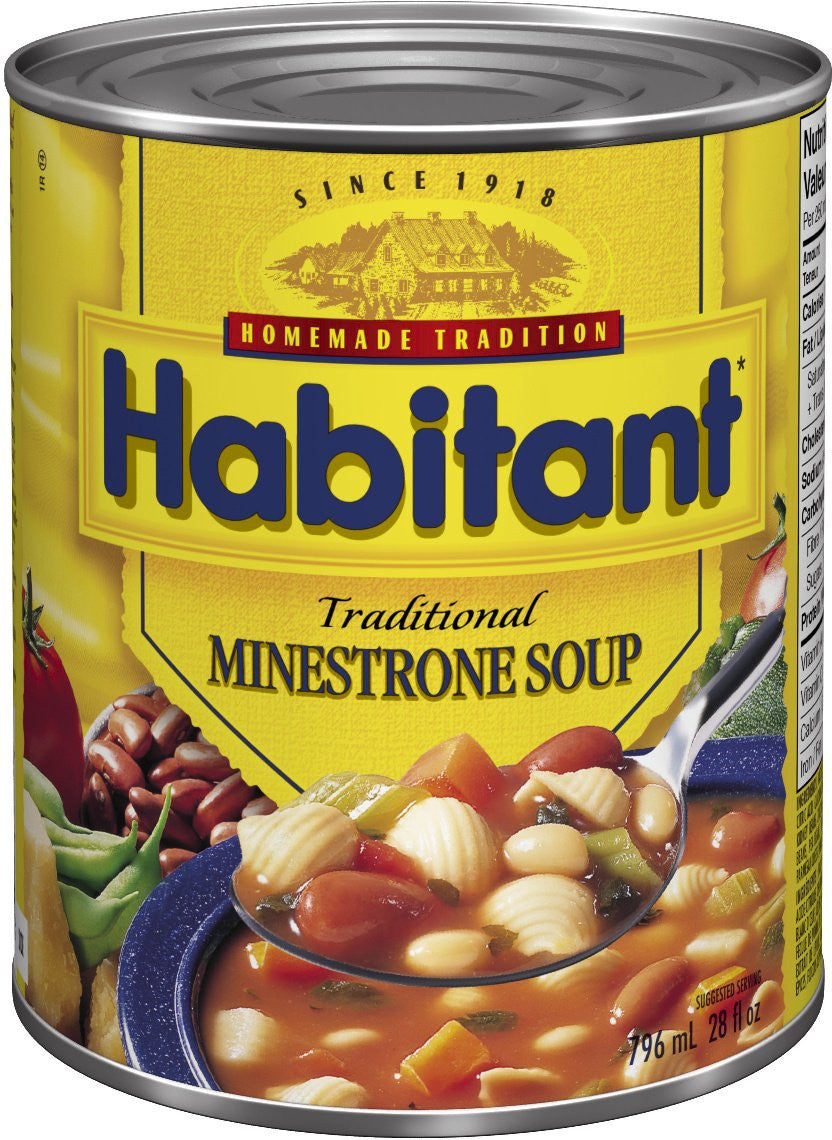 Habitant Traditional Minestrone Soup, 796ml - {Imported from Canada}