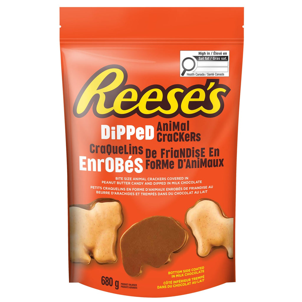 Peanut Butter Chocolate Dipped Animal Crackers, 680g/1.5 lb. Bag