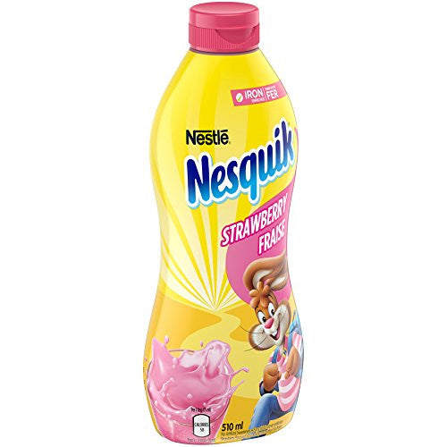 Nestle NESQUIK Strawberry Flavored Syrup Mix -510ml/17.2oz., {Canadian}