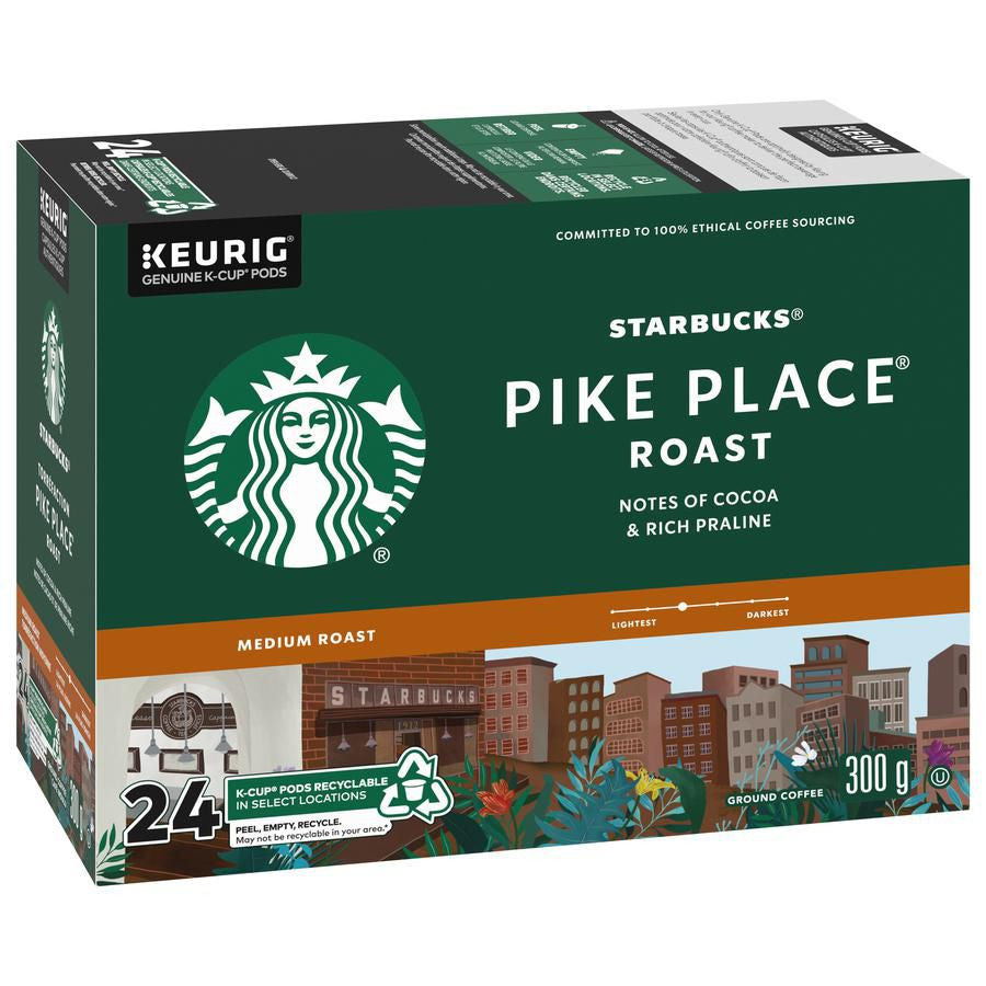 Starbucks Pike Place Medium Roast Coffee, K-Cups, 24 Count Box {Imported from Canada}
