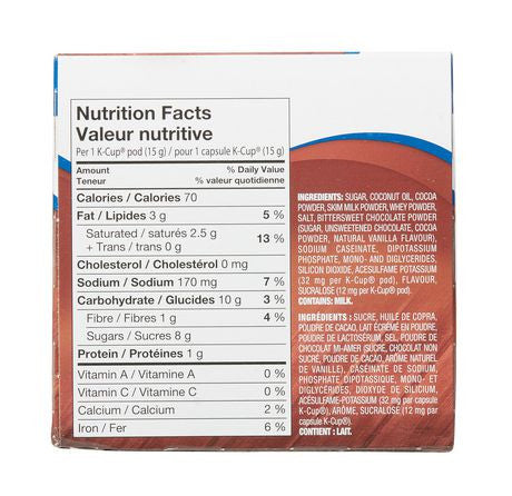 Great Value Hot Cocoa Mix Milk Chocolate Flavour (12) K Cups {Imported from Canada}