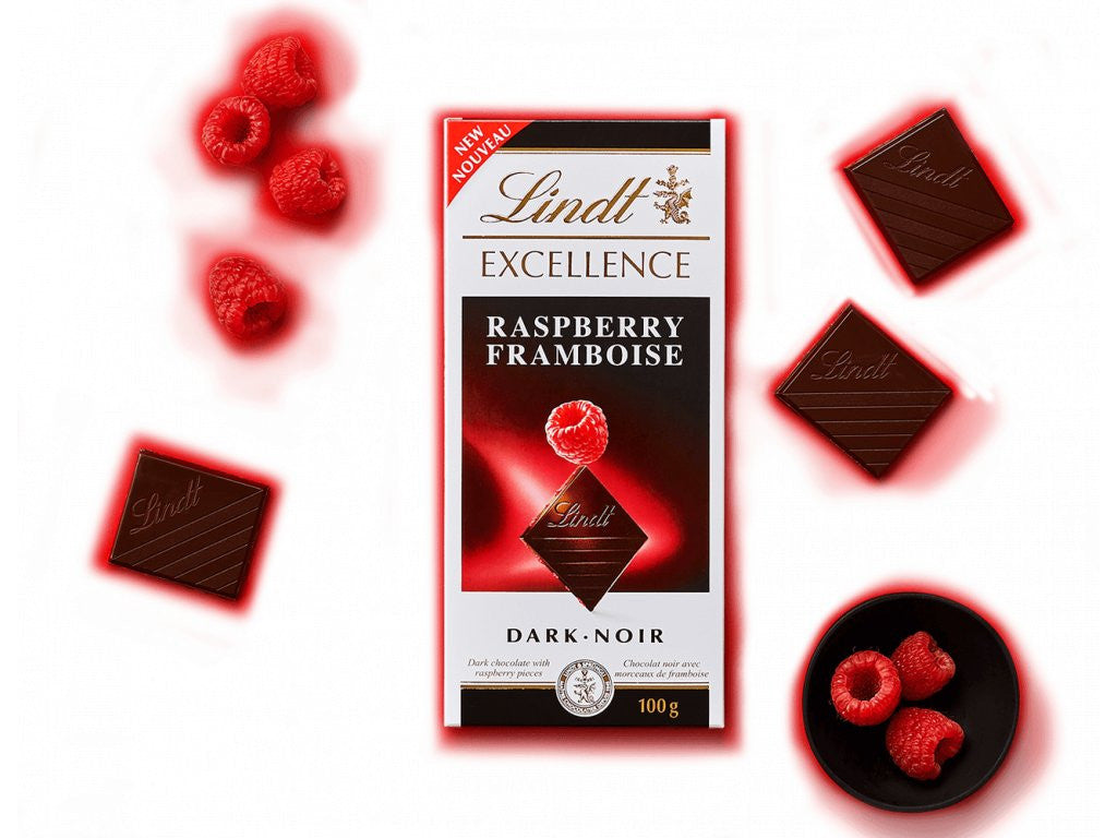 Walmart Raspberry Lindt Chocolate Lindt Excellence Raspberry Dark Chocolate Bar, 100g/3.5 oz.