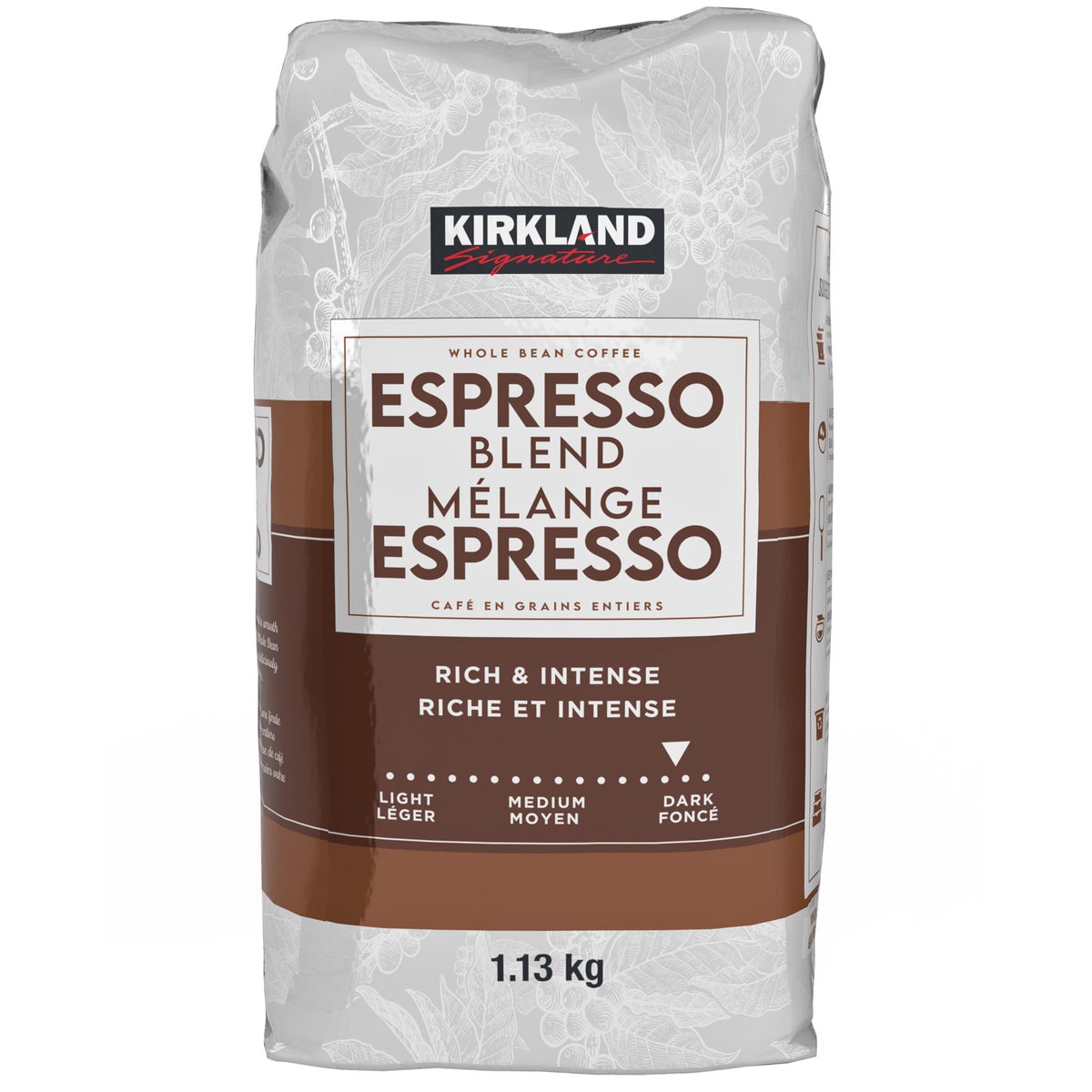 Kirkland Signature Espresso Blend, Whole Bean Coffee, 1.13kg/2.5 lbs. Bag