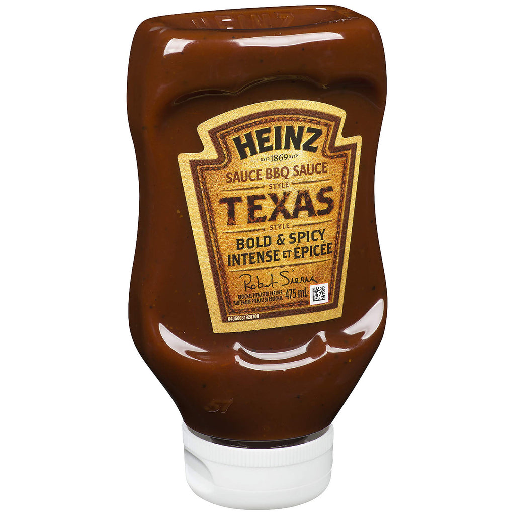 HEINZ Bold and Spicy Texas BBQ Sauce, 475ml/16.1 fl.oz., (Pack of 6), {Imported from Canada}