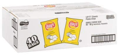 Box of Classic LAY'S Potato Chips (40ct x 40g/1.4oz) (Imported from Canada)