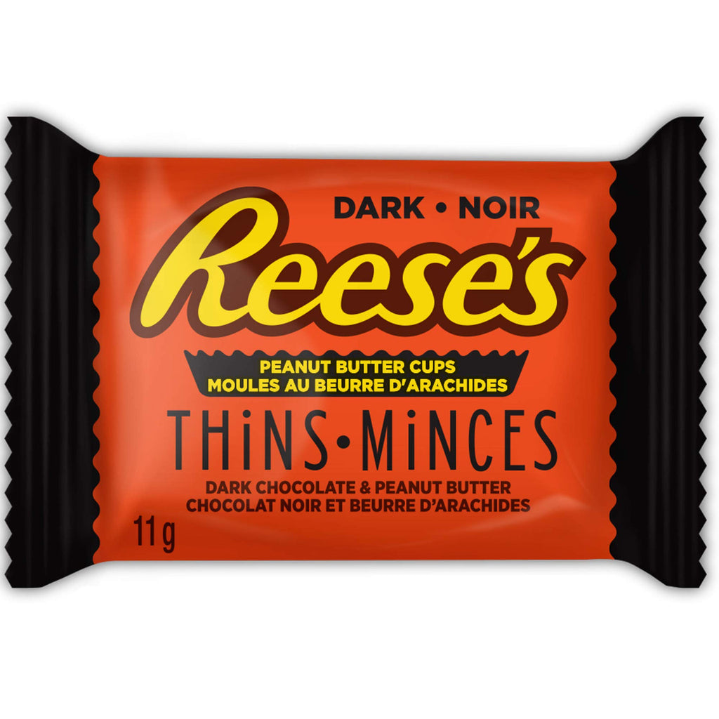 Reese's Thins Peanut Butter Cups Dark Chocolate, 165g/5.8 oz., {Imported from Canada}