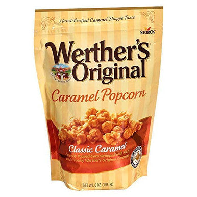 Werther's Original Caramel Popcorn, 170g/6oz. Gluten Free, (Imported from Canada)