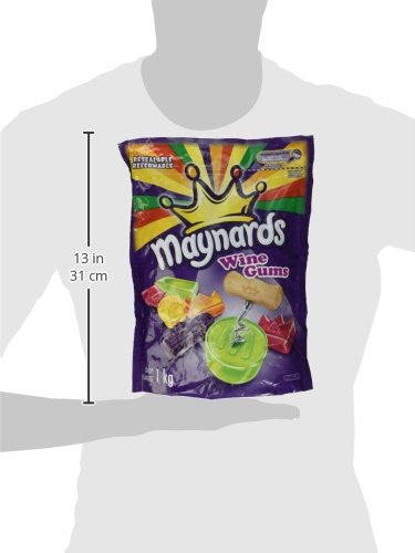 Maynards Wine Gums, 1kg /2.2lbs, per bag, (4 Pack) {Imported From Canada}