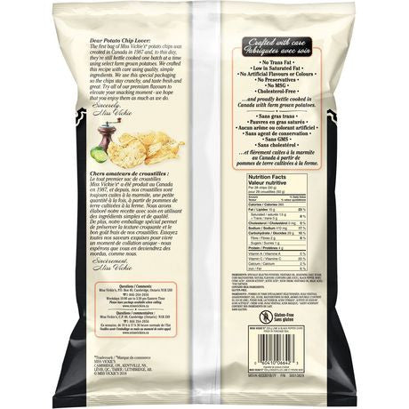 Miss Vickie's Kettle Cooked Lime & Black Pepper Potato Chips 220g {Canadian}
