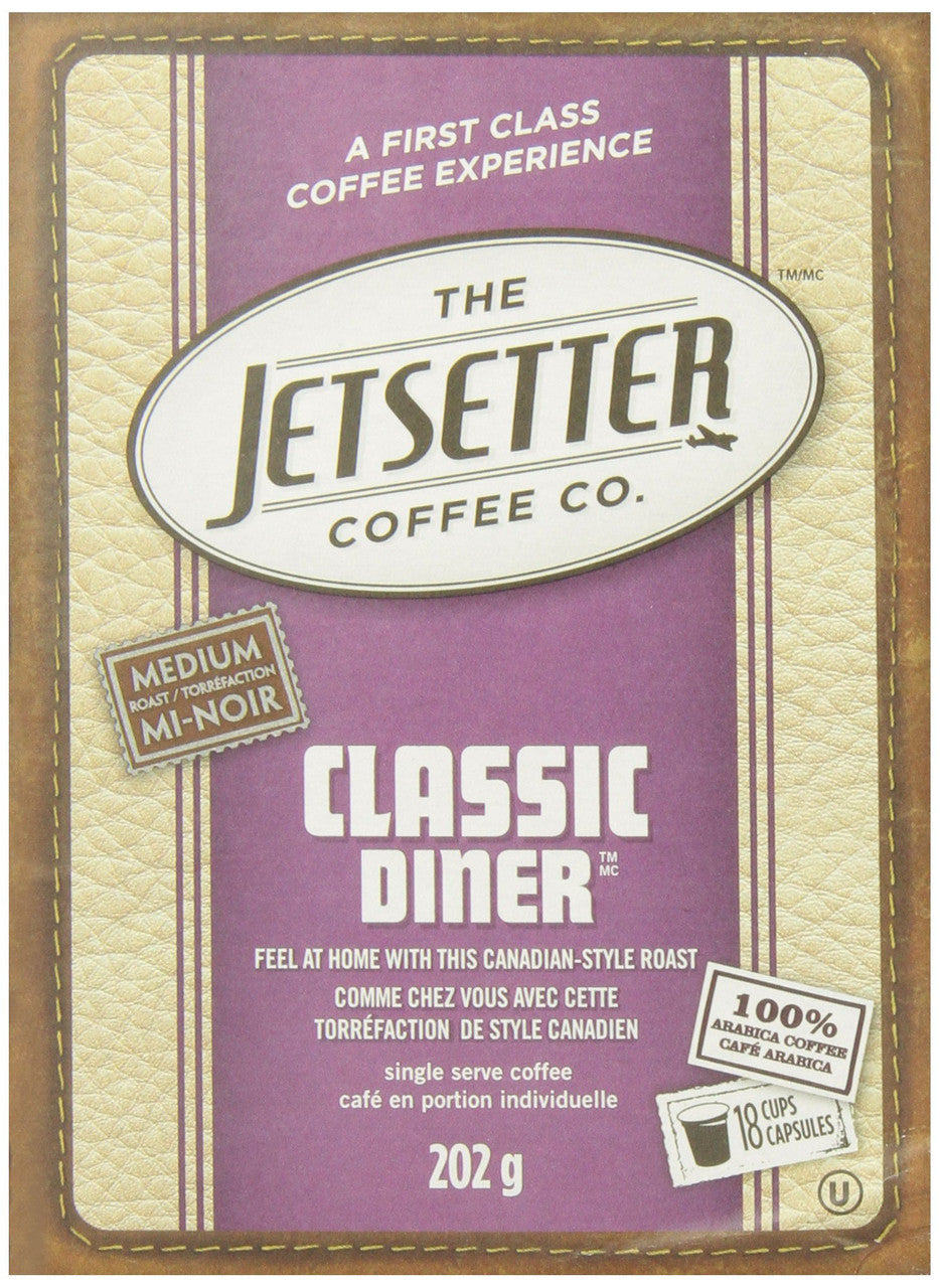 The Jetsetter Coffee Classic Diner, 18-Count, 202gm {Imported from Canada}