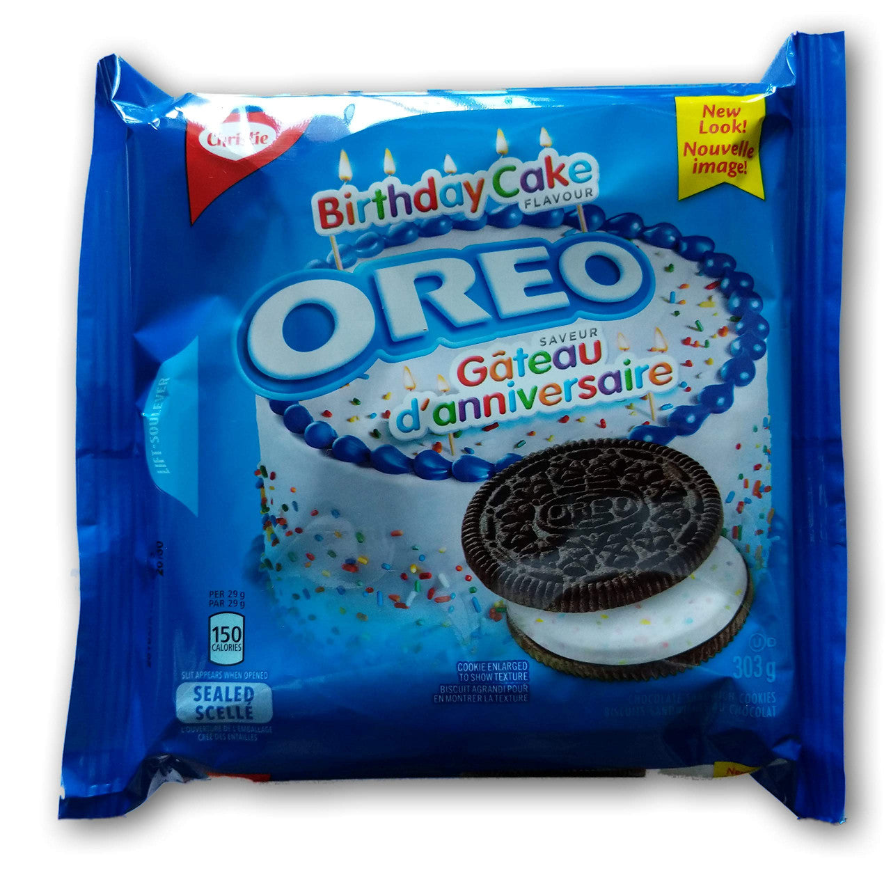 Christie Oreo Birthday Cake Flavour Cookies 303g/10.7 oz., (3 Pack) {Imported from Canada}