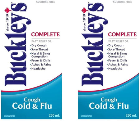 Buckley's Complete Cough Cold & Flu Syrup 2x 250mL {Imported from Canada}