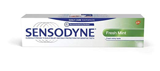 Sensodyne Sensitivity Toothpaste for Sensitive Teeth, Fresh Mint, 100 ml / 3.4 Fl.Oz Ea. - 3 Packs