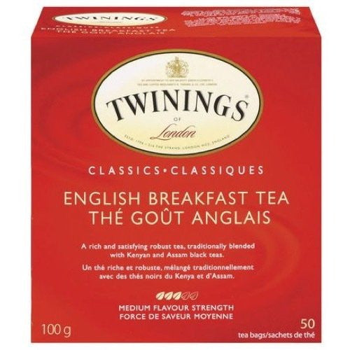 Twinings English Breakfast Tea, 50ct, 100g/3.5oz. {Imported from Canada}