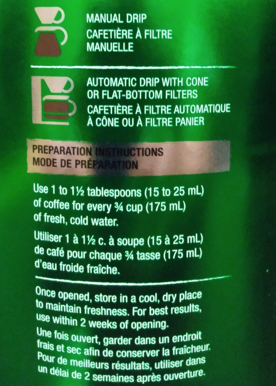 President's Choice, Gourmet Decaffeinated, Medium Roast, Fine 100% Arabica Coffee, 875g/30.9 oz., {Imported from Canada}